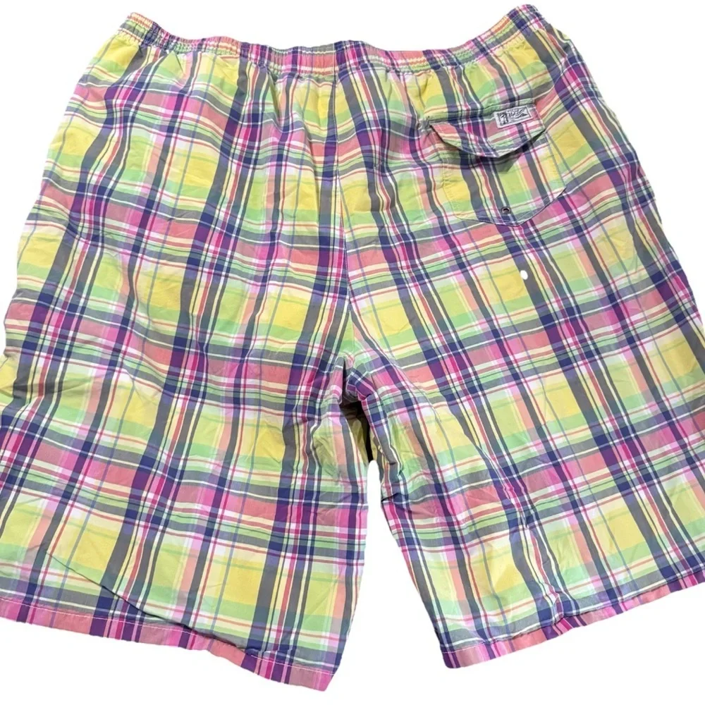 Polo Ralph Lauren Plaid Lined Board Short Stretch Swim Trunks